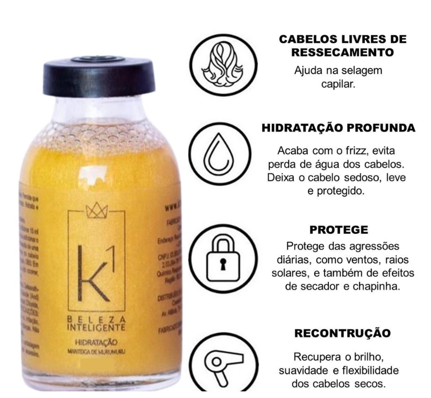 Ampola De Hidratação Capilar Manteiga De Murumuru - 20 Ml - Imagem 3