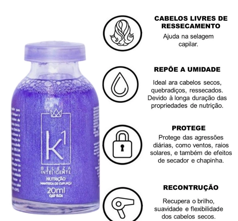 Ampola De Nutrição Capilar Manteiga De Cupuaçu - 20 Ml - Imagem 2