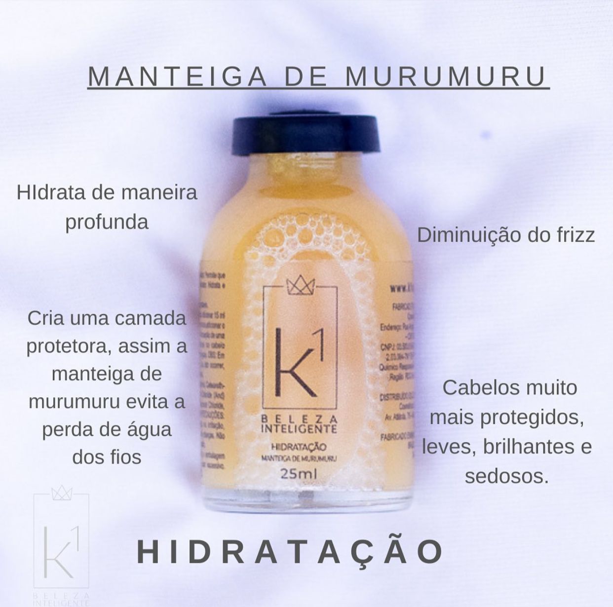 Ampola De Hidratação Capilar Manteiga De Murumuru - 20 Ml