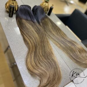 Cabelo Brasileiro Iluminado 150 gr na Técnica Ponto Americano