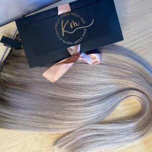 Cabelo Brasileiro Loiro Claríssimo Raiz Esfumada na Técnica Ponto Americano 150 gramas